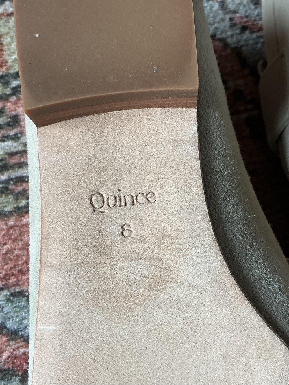Quince Women’s Italian Suede Penny Loafers in Light Beige - Picture 3 of 7